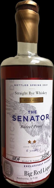 Senator Filibuster Barrel Proof The Prime Barrel Pick Year Old Straight Rye Whiskey