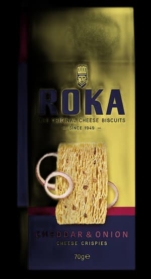 Roka Cheddar Onion Cheese Crisps