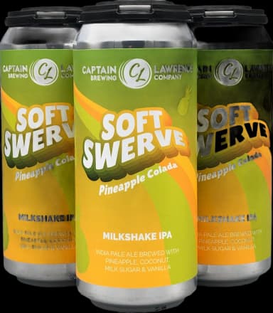 Captain Lawrence Soft Swerve Pineapple Colada Milkshake I P A 16oz Cans
