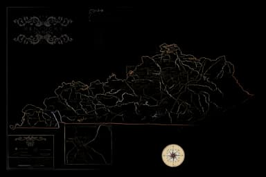 Kentucky Map Bourbon