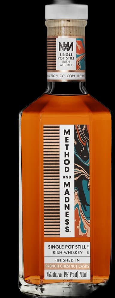 Method And Madness Single Pot Still Irish Sherry Barrel Matured Whiskey Chestnut Cask Finish